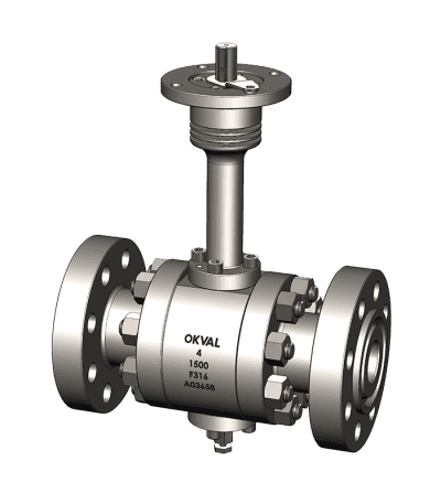 Cryogenic valve for high-pressure applications in industrial systems.